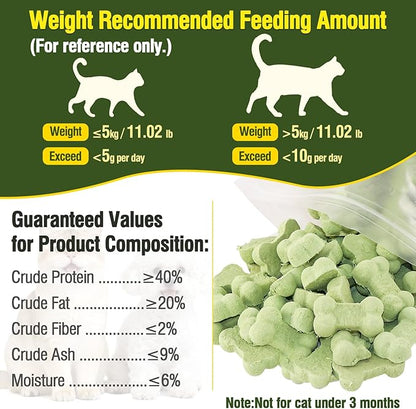 7.05 oz Freeze Dried Chicken Cat Dog Treats Liver Salmon Crunchy Healthy Biscuit Snacks Training Reward