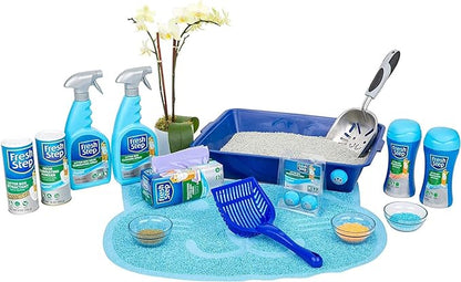 Fresh Step Cat Litter Crystals Deodorizer, Non Toxic Odor Neutralizing Crystals for Litter Boxes that Help Control Smells and Keep Home Areas Fresh, Fresh Scent, 15 Ounce