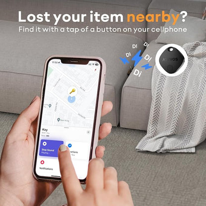ATUVOS Air Tracker Tag-1 Pack, Bluetooth Luggage Tracker Works with Apple Find My APP (iOS Only, Not for Android), Keys Finder and Item Locator for Luggage, Backpack, Suitcases, Replaceable Battery