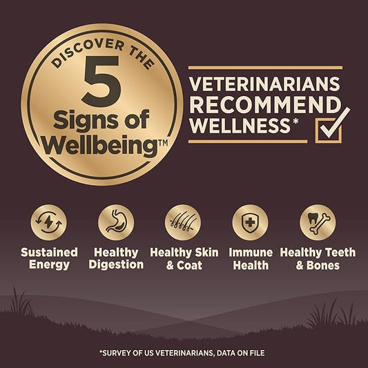 Wellness CORE Age Advantage Senior Dry Dog Food, Grain Free Kibble, Natural, High Protein, Turkey and Chicken Recipe, 12 lb Bag
