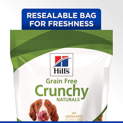 Hill's Natural Grain-Free Crunchy Dog Treats, Chicken & Apples, 8 oz. Bag