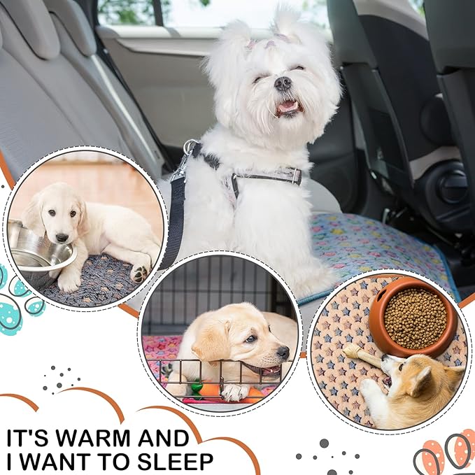 Reginary 4 Pcs Waterproof Guinea Pig Blankets Washable Small Animal Fleece Bedding Guinea Pig Cage Liners Reusable Training Pads Pet Pee Pad Sleep Mat for Hamster(Star Pattern,24 x 16 Inch)