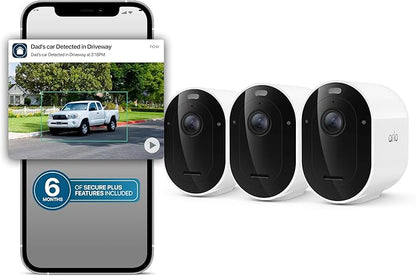 Arlo Pro Security Camera 2K HDR (6th Gen, 2025 Release) Wireless Outdoor Camera, 4 Cam with 6-Month Secure Plus Subscription