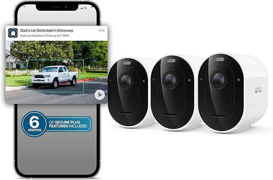 Arlo Pro Security Camera 2K HDR (6th Gen, 2025 Release) Wireless Outdoor Camera, 4 Cam with 6-Month Secure Plus Subscription
