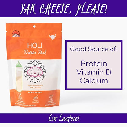 HOLI Dehydrated Himalayan Yak Cheese Dog Food Topper - All Natural Dog Food Flavor Enhancer - 6oz