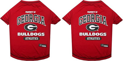 NCAA Georgia Bulldogs Dog T-Shirt, Large (Pack of 2)