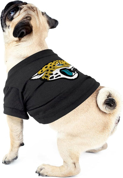 Littlearth NFL Jacksonville Jaguars Pet T-Shirt, Team Color, X-Small