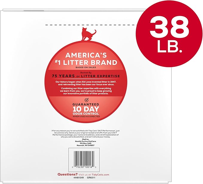Purina Tidy Cats Clumping Cat Litter, 24/7 Performance Multi Cat Litter - 38 lb. Box