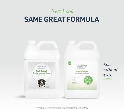 Veterinary Formula Smart Coat Complex Triple Strength Dirty Dog Concentrated Shampoo, 128 Fl oz / 1 Gallon – DirtRepel Tech Cleans Extra Dirty and Smelly Dogs – w/ Shea Butter and Aloe Vera to Soothe