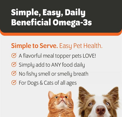 Wild-Caught Pure Icelandic Cod Liver Oil for Dogs & Cats 8oz, Single-Ingredient, 1150 mg Omega-3, High EPA/DHA, Natural Vits A&D, Supports Healthy Skin, Coat & Mobility, 8oz bottle