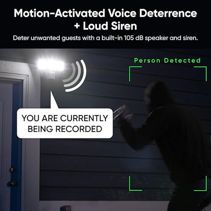 WYZE Floodlight Camera Pro, PCMag Editors' Choice 3000-Lumen LEDs, 2.5K HD Outdoor Security Camera, 180° Wide View, Color Night Vision, Works with Alexa & Google, Wired. Free Expert Setup
