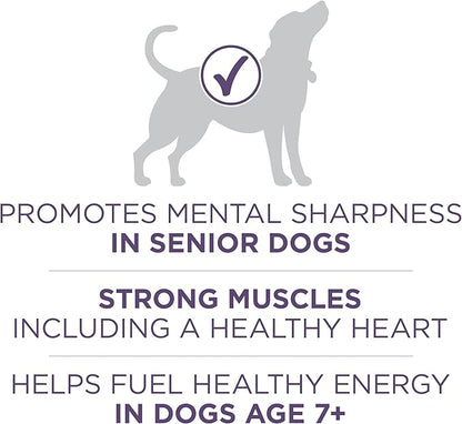 Purina ONE High Protein Dry Senior Dog Food Plus Vibrant Maturity Adult 7 Plus Formula - (Pack of 4) 4 lb. Bags