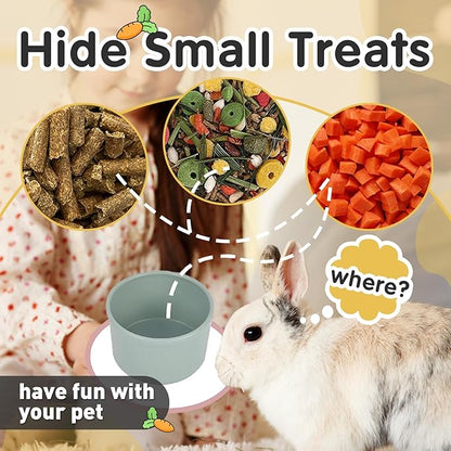 8 Pcs Stacking Cups for Rabbits, Colorful Bunny Toys for Rabbits and Small Animals, Nesting Rabbit Toys of Different Sizes, Bunny Stacking Cups for Hiding Food and Playing