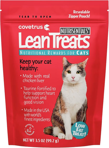 Covetrus Nutrisential Lean Treats for Cats, Low Fat Chicken Flavor, Small, Medium, Large, 1 Pack, 3.5oz