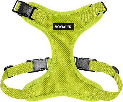 Voyager Step-in Pet Harness - All Weather Mesh, Adjustable Step in Harness for Cats and Dogs by Best Pet Supplies - Lime Green, S