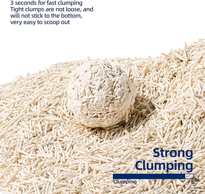OPET Tofu Cat Litter 100% Natural Pea Fiber & Corn Starch, Ultra-Fast 3s Clumping, 99.9% Dust-Free & Low Tracking, Flushable Eco-Friendly Kitty Litter for Indoor Multi-Cat Households 17lb