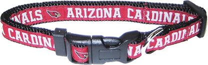 Pets First NFL Arizona Cardinals Licensed PET COLLAR, Medium - Heavy-Duty, Strong, and Durable Dog Collar. Available in 31 Football Teams and 4 Sizes