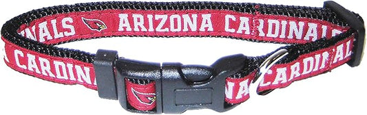 Pets First NFL Arizona Cardinals Licensed PET COLLAR, Medium - Heavy-Duty, Strong, and Durable Dog Collar. Available in 31 Football Teams and 4 Sizes