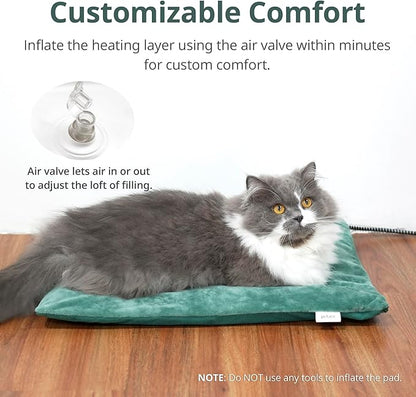 Outdoor Heated Dog Bed, Soft Pet Heating Pad with Steel-Wrapped Cord, Outside Pet Warmer for Feral Cats and Dogs, 35.4" x 23.6", 80 Watts