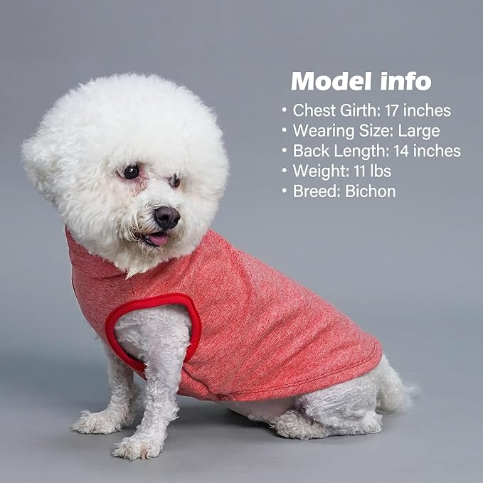 KYEESE 2Pack Dog Sweater Soft Dogs Clothes Stretchy Pets Sweatshirt Warm Pets Coats Pullover Dog Sweaters for Medium Dogs Girl Turtleneck Large Pet Sweater