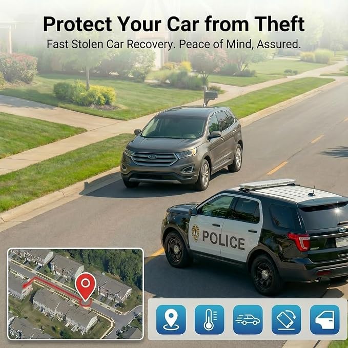Car/RV Cabin Temperature Monitor w/GPS Tracking & Motion Alerts | See live cabin temperature in the app and receive alerts when unusually high or low conditions require your attention