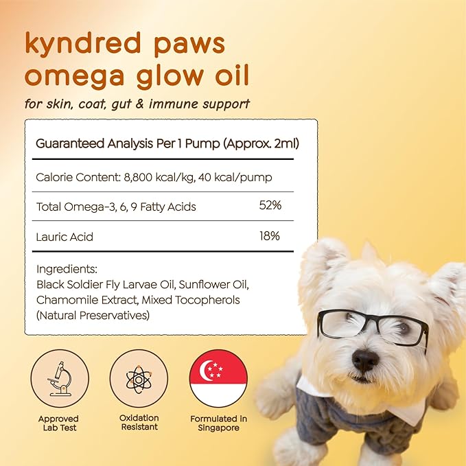 Omega-3-6-9 Oil for Dogs, Naturally Flavored & No Fishy Smell - 8.5 fl oz - Alternative to Salmon Based Fish Oil - 52% Omega 3-6-9-18% Lauric Acid - Supports Skin, Coat and Gut Health