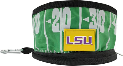 Pets First NCAA LSU Tigers Collapsible Dog Travel Bowl Set, 2 Pack Food & Water Bowls for Dogs, Best Portable & Lightweight Leak-Proof Dog Bowls for Travel
