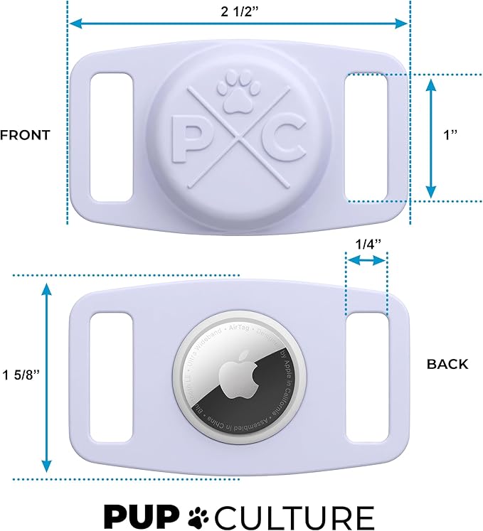Durable, Lightweight AirTag Case for Dog Collar by Pup Culture