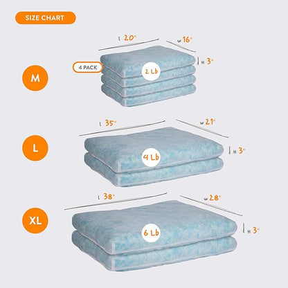 Moots Supreme Filling Formula, 8 lb (4 Cushions, 2 lb/Each), Refill for Pet Beds, Cushions and Pillows
