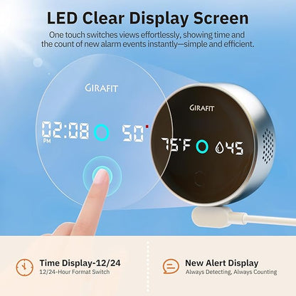 Girafit 3K 5MP Window Camera,Cameras for Home Security with Thermometer Hygrometer,Indoor Camera for Outdoor Monitoring with ChroMax Al Color Night Vision,Person Detection