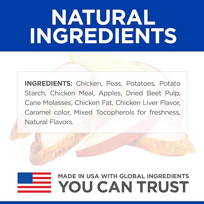 Hill's Natural Grain-Free Crunchy Dog Treats, Chicken & Apples, 8 oz. Bag
