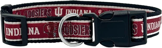 Pets First Collegiate PET Collar OLD VERSION Indiana Hoosiers Dog Collar, Size Small. Best Sports Team Collar for Dogs & Cats. A Shiny & Colorful Dog & Cat Collar Licensed by The NCAA