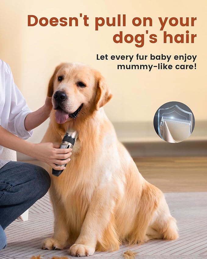 PAPMINI 2 in 1 Dog Grooming Kit, Low Noise Rechargeable Dog Clippers for Grooming, Cordless Dog Grooming Clippers and Dog Paw Trimmer, Dog Shavers for Grooming Small Dogs Cats Animals