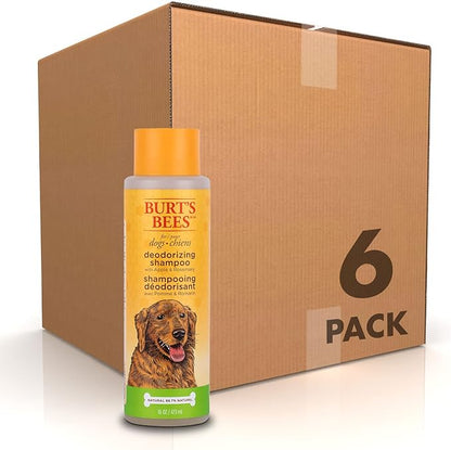 Burt's Bees for Pets Deodorizing Dog Shampoo with Apple and Rosemary, 95% Natural Origin Formulas, Gentle, Best Dog Shampoo for Smelly Dogs, 16 oz - 6 Pack