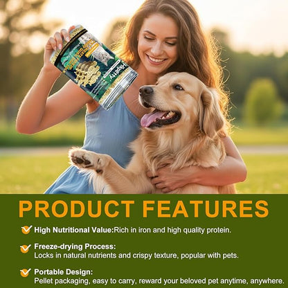 Dehydrated Cat and Dog Food Quail Egg Yolk & Pumpkin Flavor Grain Free High Protein 57% Frozen Chicken Breast, Healthy Tasty Snacks for Cats Dogs Training,Wholesome and Delicious Dog Food for Pets
