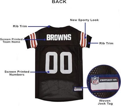 NFL Cleveland Browns Dog Jersey - Medium, Football Jersey Costume for Dogs