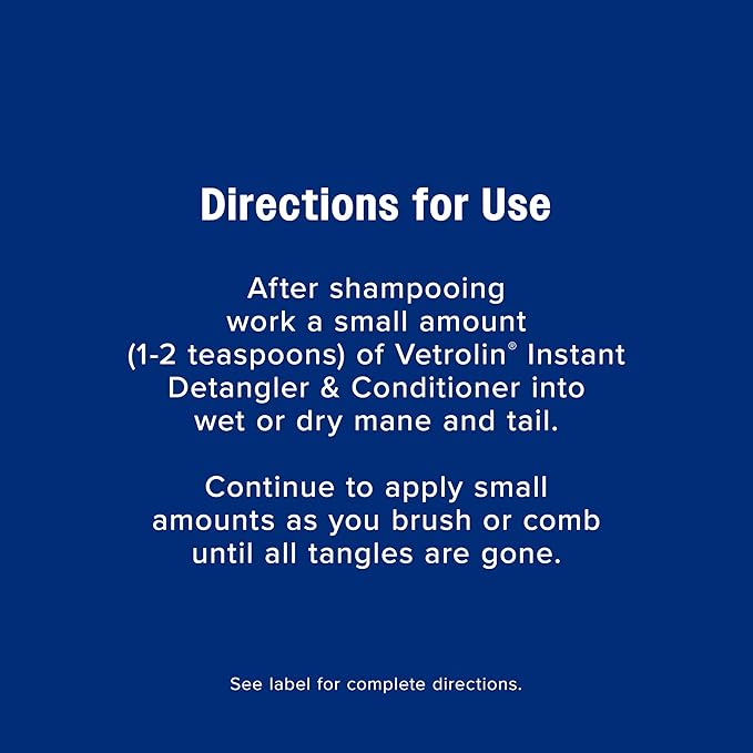 Farnam Vetrolin Instant Detangler and Conditioner for Horse Manes and Tails, 12 Oz