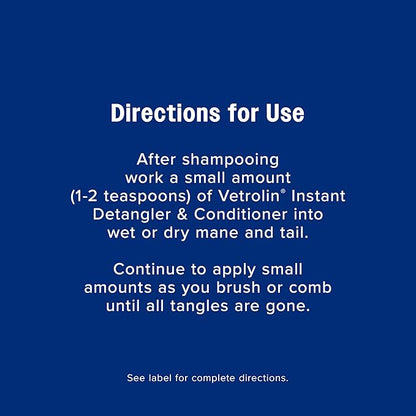 Farnam Vetrolin Instant Detangler and Conditioner for Horse Manes and Tails, 12 Oz