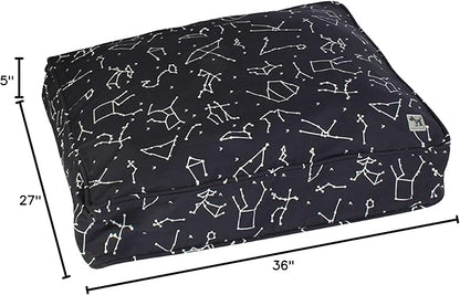 Molly Mutt Medium to Large Dog Bed Cover - Rocketman Print - Measures 27”x36”x5’’ - 100% Cotton - Durable - Breathable - Sustainable - Machine Washable Dog Bed Cover