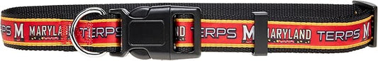 Pets First Collegiate PET Collar New Version Maryland Terrapins Dog Collar, Size Large. Best Sports Team Color for Dogs & Cats. A Shiny & Colorful Dog & Cat Collar Licensed by The NCAA