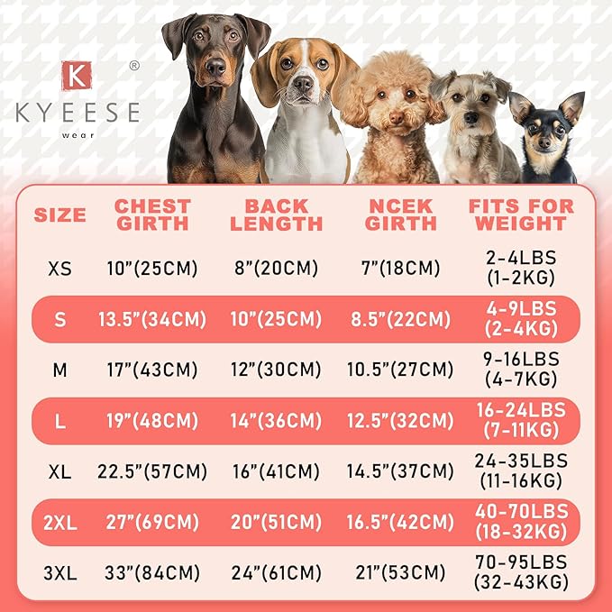 KYEESE Dog Sweater Warm Pullover Pet Coats Stretchy Cat Sweaters Thick Dogs Clothes with Bowtie Soft Turtleneck Pet Sweater Dress Knitwear Dog Sweaters for Small Dogs Girl for Cold Weather Winter
