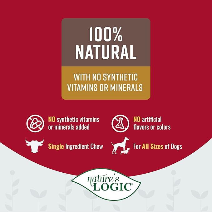 Nature's Logic Extra Meaty Shin Bone Dog Treats - All-Natural USDA Prime Midwest Beef for Every Size of Dogs - Long Lasting Dog Chews Promoting Dental Hygiene - Beef Extra Meaty Shin Bone Treat