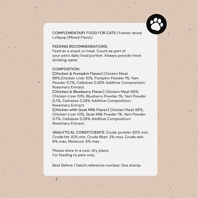 MalsiPree Cat Lollipop Treats - Interactive Cat Toy & Freeze Dried Cat Treats - Fun Suckers & Pops - Healthy Cat Birthday Treats, Cake Alternative & Snack - Food Toppers Chicken & Pumpkin, 18 Pack