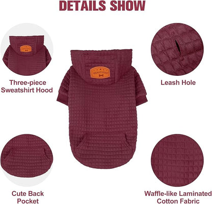 BEAUTYZOO Dog Hoodie for Small Medium Large Dogs, Winter Fall Warm Dog Clothes for Puppy S M Sized Dogs Girl Boy, Dog Sweater Shirt Hoodies with Pocket Bulldog Pitbull Cat Clothing Coat