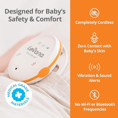 Levana Oma Sense Portable Baby Breathing Movement Monitor with Vibrations and Audible Alerts Designed to Stimulate Baby and Alert Parents