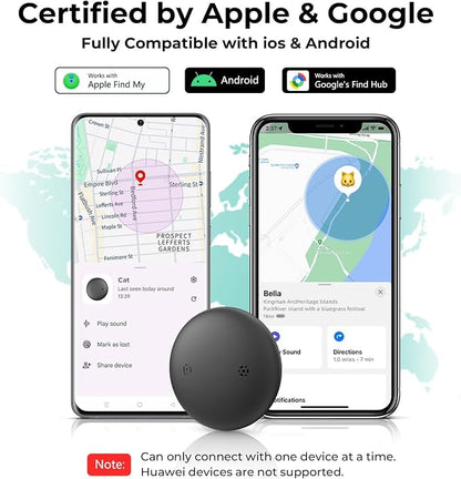 Cat GPS Collar, iOS & Android, Bluetooth, Green, Green-1P | Activity monitor, no monthly fee, works with Apple Find My & Google Find Hub, adjustable, fits cats and small dogs