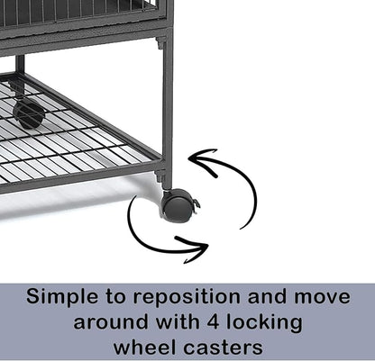 MidWest Homes for Pets Critter Nation Double Unit Small Animal Cage, 4 Tiers, Includes Pan, Shelf, Ramp & Cover, for Rats, Ferrets, Chinchillas, Sugar Gliders