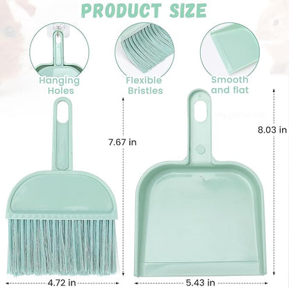 Cage Cleaner for Guinea Pigs Mini Dustpan and Brush Set for Chinchilla/Hamster/Bunny Small Animals Waste Cleaning Tool Kit