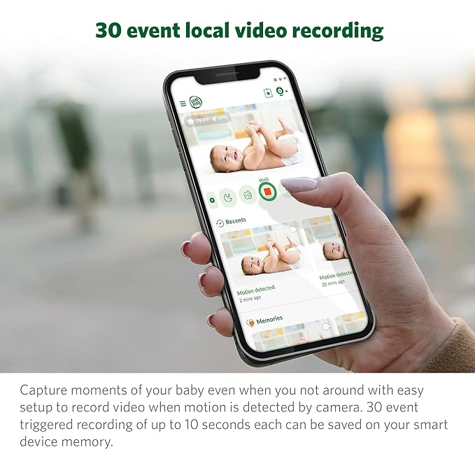 LeapFrog Scout LF2911 Baby Monitor Camera, WiFi Remote Access, 1080p HD 360 ° Pan & Tilt Smart Camera, 2-Way Audio Talk, Night Light, Night Vision, Soothing Sounds, Temp. & Humidity Sensor