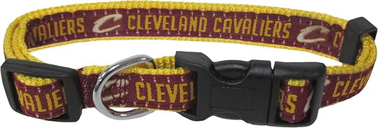 NBA Cleveland Cavaliers Dog & Cat Collar, Size Small - Shiny & Colorful Basketball Team Collar Licensed by The NBA